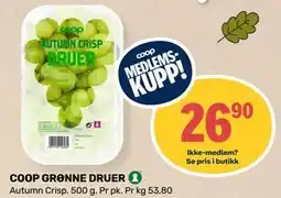 Coop Marked COOP GRØNNE DRUER, Medlemspris tilbud
