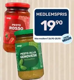 Coop Marked Coop Pesto, Medlemspris tilbud