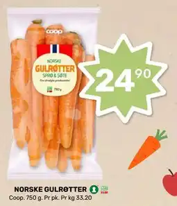 Coop Marked NORSKE GULRØTTER tilbud