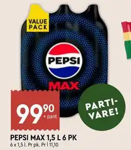 Coop Mega PEPSI MAX 1,5 L 6 PK tilbud