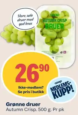 Coop Mega Grønne druer, Medlemspris tilbud
