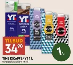 Coop Mega TINE ISKAFFE/YT 1 L tilbud
