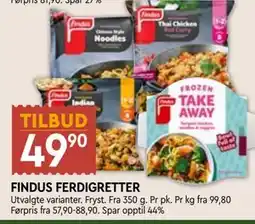 Coop Mega FINDUS FERDIGRETTER tilbud
