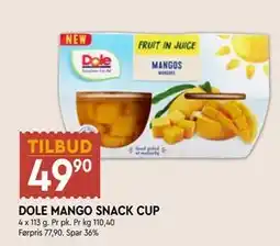 Coop Mega DOLE MANGO SNACK CUP tilbud