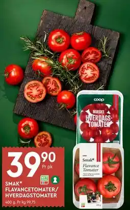 Coop Mega SMAK* FLAVANCETOMATER/ HVERDAGSTOMATER tilbud