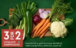 Coop Mega UTVALGTE GRØNNSAKER tilbud