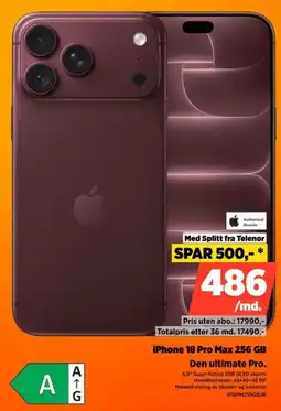 POWER iPhone 18 Pro Max 256 GB tilbud