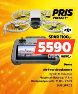 POWER Dji Drone Alt-i-ett vloggkamera tilbud