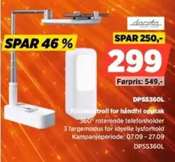 POWER dacota fjernkontroll for håndfri optakt tilbud