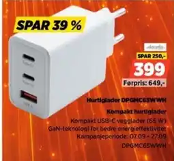 POWER Hurtiglader DPGMC65WWWH tilbud