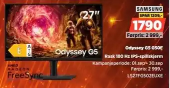 POWER Samsung Odyssey G5 G50F tilbud