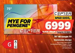 POWER Cepter 75" 4K Google TV tilbud