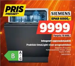 POWER Siemens integrert oppvaskmaskin tilbud