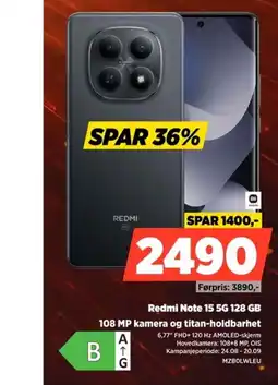 POWER Redmi Note 15 5G 128 GB tilbud