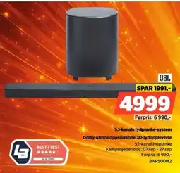 POWER Jbl 5.1-kanals lydplanke-system tilbud