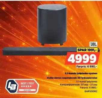Jbl 5.1-kanals lydplanke-system