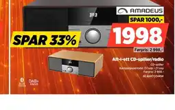 POWER Amadeus Alt-i-ett CD-spiller/radio tilbud