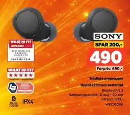 POWER Sony Trådløse ørepropper tilbud