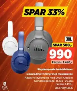 POWER JBL Støydempende hodetelefoner tilbud