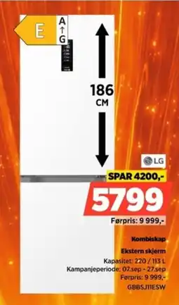 POWER LG Kombiskap tilbud