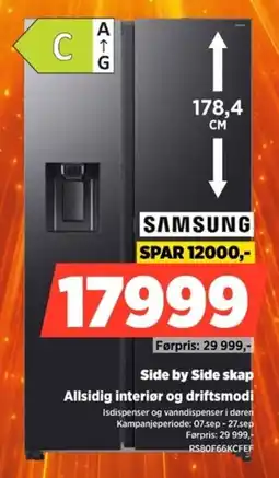 POWER Samsung Side by Side skap tilbud