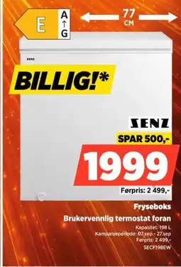 POWER Senz fryseboks tilbud