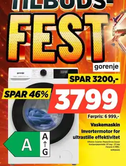 POWER Gorenje Vaskemaskin tilbud