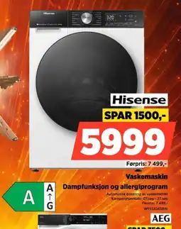 POWER Hisense Vaskemaskin tilbud