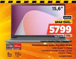 POWER Lenovo IdeaPad Slim 3 Bærbar PC tilbud
