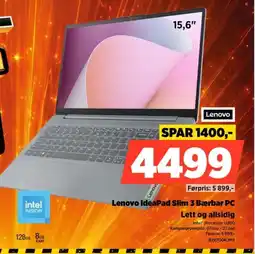 POWER Lenovo IdeaPad Slim 3 Bærbar PC tilbud