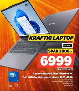 POWER Lenovo IdeaPad Slim 3 Bærbar PC tilbud