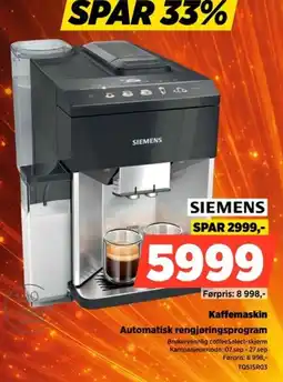 POWER Siemens Kaffemaskin tilbud