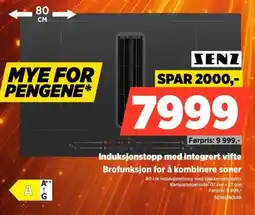 POWER Senz induksjonstopp med integrert vifte tilbud