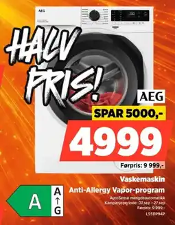 POWER AEG Vaskemaskin tilbud