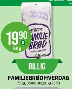Kiwi FAMILIEBRØD HVERDAG tilbud