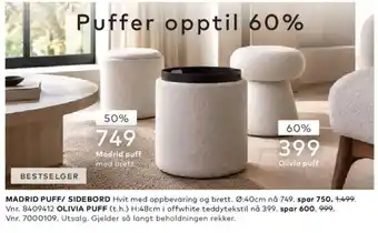 Madrid puff/ sidebord