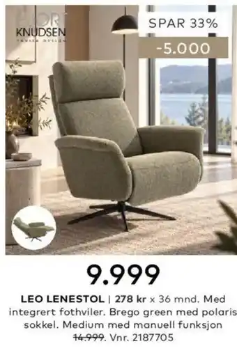 Skeidar Lort Knudsen Leo Lenestol tilbud