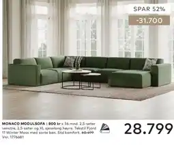 Skeidar Monaco modulsofa tilbud