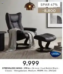 Skeidar Stressless Wing tilbud