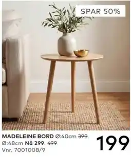 Skeidar Madeleine bord tilbud
