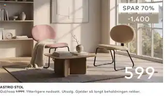 Skeidar Astrid Stol tilbud