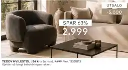 Skeidar Teddy hvilestol tilbud