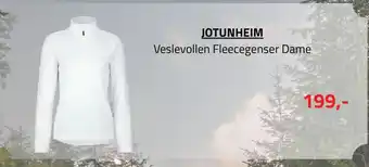 Jotunheim veslevollen fleecegenser dame