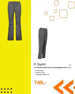 XXL Sport Haglöfs L.I.Critus Gore-Tex Zip Pant tilbud