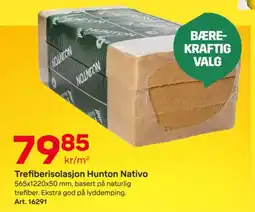 Byggmax Trefiberisolasjon Hunton Nativo tilbud