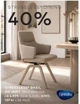 Skeidar Stressless Basil tilbud