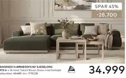 Skeidar Sagrado Hjørnesofa M/ Sjeselong tilbud