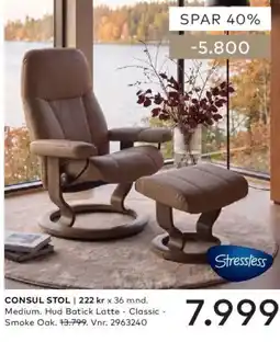 Skeidar Stressless Consul Stol tilbud
