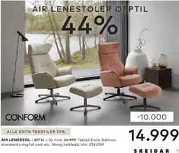 Skeidar Conform air lenestoler tilbud