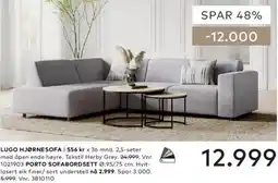 Skeidar Lugo hjørnesofa tilbud